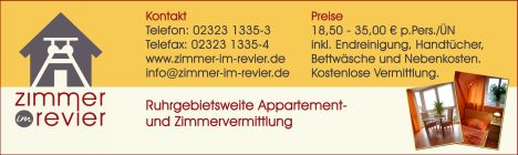 Appartementvermittlung "Zimmer im Revier"