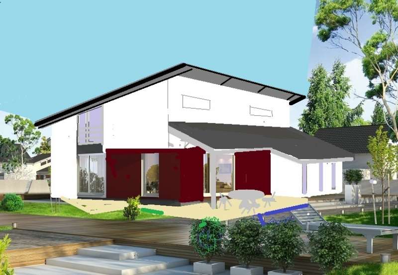 BAU.DE / BAU-Forum: 2. Bild zu Antwort "nochmal ..." auf die Frage "Wunsch eingeschossig - aber Bebauungsplan 2-geschossig m 45 °Dach!" im BAU-Forum "Architekt / Architektur" BAU.DE / BAU-Forum: 2. Bild zu Antwort "nochmal ..." auf die Frage "Wunsch eingeschossig - aber Bebauungsplan 2-geschossig m 45 °Dach!" im BAU-Forum "Architekt / Architektur"