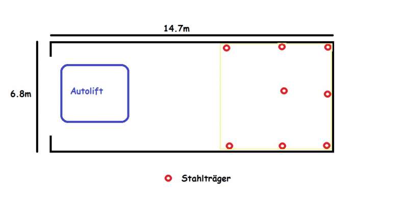 BAU.DE / BAU-Forum: 1. Bild zu Frage "Werkstatt-Zwischenboden mit Stahlträgern: Selbsttragend bauen – Statik, Kosten & Lasten?" im BAU-Forum "Architekt / Architektur" BAU.DE / BAU-Forum: 1. Bild zu Frage "Werkstatt-Zwischenboden mit Stahlträgern: Selbsttragend bauen – Statik, Kosten & Lasten?" im BAU-Forum "Architekt / Architektur"