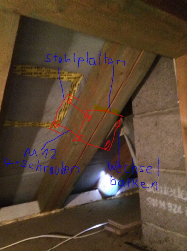 BAU.DE / BAU-Forum: 1. Bild zu Frage "Sparrenriss verstärken: Stahlplatten, Schrauben oder Alternativen? Erfahrungen, Kosten" im BAU-Forum "Dach" BAU.DE / BAU-Forum: 1. Bild zu Frage "Sparrenriss verstärken: Stahlplatten, Schrauben oder Alternativen? Erfahrungen, Kosten" im BAU-Forum "Dach"