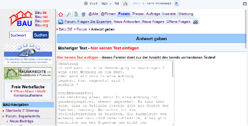 BAU.DE / BAU-Forum: 1. Bild zu Frage "Mobile Version erstellen: Optimierung für Smartphones – Tipps & Tricks für responsive Webseiten?" im BAU-Forum "Das Forum über unsere Foren - Anregungen, Kritik, Vorschläge für neue Foren etc." BAU.DE / BAU-Forum: 1. Bild zu Frage "Mobile Version erstellen: Optimierung für Smartphones – Tipps & Tricks für responsive Webseiten?" im BAU-Forum "Das Forum über unsere Foren - Anregungen, Kritik, Vorschläge für neue Foren etc."