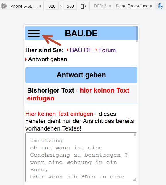 BAU.DE / BAU-Forum: 4. Bild zu Frage "Mobile Version erstellen: Optimierung für Smartphones – Tipps & Tricks für responsive Webseiten?" im BAU-Forum "Das Forum über unsere Foren - Anregungen, Kritik, Vorschläge für neue Foren etc." BAU.DE / BAU-Forum: 4. Bild zu Frage "Mobile Version erstellen: Optimierung für Smartphones – Tipps & Tricks für responsive Webseiten?" im BAU-Forum "Das Forum über unsere Foren - Anregungen, Kritik, Vorschläge für neue Foren etc."