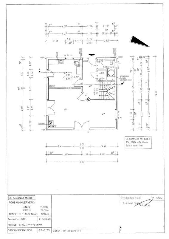 Bild zum BAU-Forumsbeitrag: Maßstabsgetreue Zeichnung  -  Ausnahmen in der Zeichnung? im Forum Bauplanung / Baugenehmigung