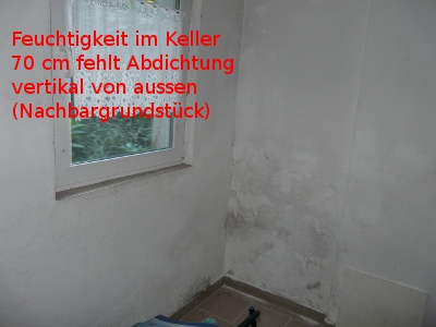BAU.DE / BAU-Forum: 4. Bild zu Frage "Außenwand an der Treppe u. Keller nass  -  Maßnahmen?" im BAU-Forum "Modernisierung / Sanierung / Bauschäden"