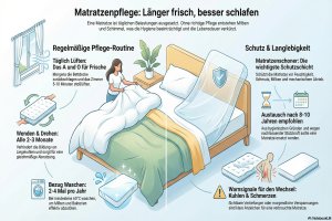 Matratzen richtig pflegen und schützen: Langlebigkeit durch clevere Maßnahmen Matratzen richtig pflegen und schützen: Langlebigkeit durch clevere Maßnahmen