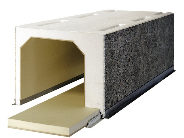 Bild: Rolladenkasten mit Verschlussdeckel und Clipprofil