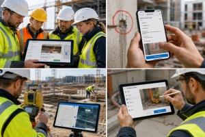 Aktionspunkte auf der Baustelle digital erfassen und sicher nachverfolgen - Bild: BauKI / BAU.DE Aktionspunkte auf der Baustelle digital erfassen und sicher nachverfolgen - Bild: BauKI / BAU.DE