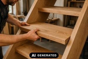Treppe selber bauen - die vollständige Anleitung für Holztreppen - Bild: KI-generiert / BAU.DE Treppe selber bauen - die vollständige Anleitung für Holztreppen - Bild: KI-generiert / BAU.DE