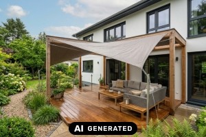 Terrassenrenovierung im Vergleich: Wetterschutz nach Maß statt Standardabdeckung - Bild: KI-generiert / BAU.DE Terrassenrenovierung im Vergleich: Wetterschutz nach Maß statt Standardabdeckung - Bild: KI-generiert / BAU.DE