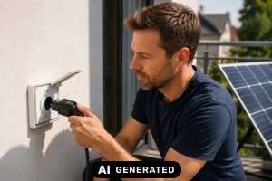 Welche Steckdosen sind für Stecker-Solar zulässig? - Bild: KI-generiert / BAU.DE Welche Steckdosen sind für Stecker-Solar zulässig? - Bild: KI-generiert / BAU.DE