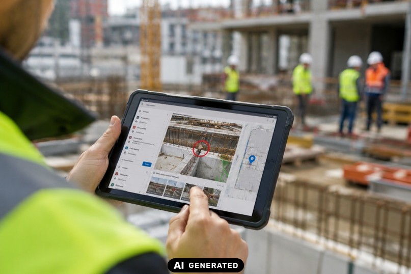 Praxisbeispiel einer Bau-App: Bauprojekte bestehen aus vielen einzelnen Arbeitsschritten