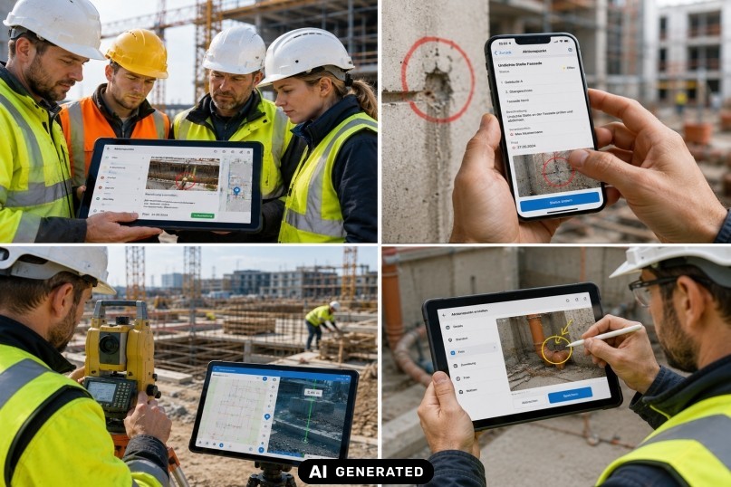 Praxisbeispiele einer Bau-App: Digitale Erfassung schafft klare Zust&auml;ndigkeiten und &Uuml;bersicht