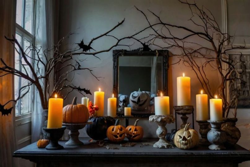 Deko-Artikel aus Beton selbst basteln - Kerzen- und K&uuml;rbisst&auml;nder