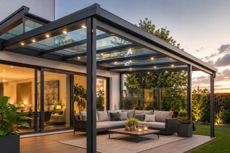Glas-Aluminium-Konstruktionen: Beleuchtung mit LED Spots