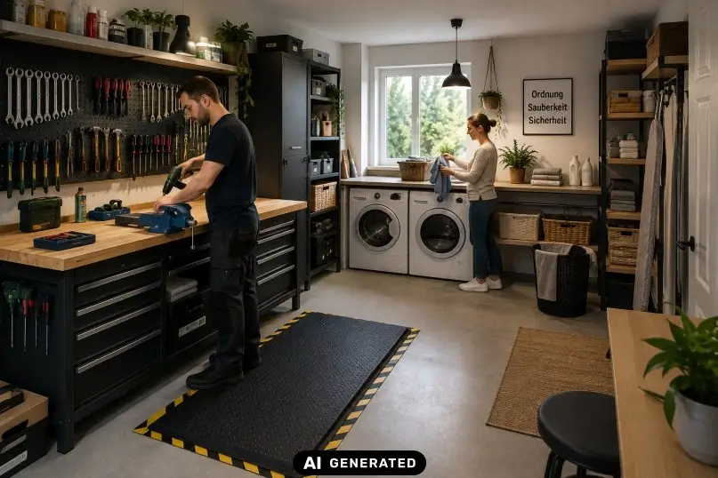Ergonomische Bodenbel&auml;ge f&uuml;r Werkstatt und Hauswirtschaftsraum: Praxiswissen f&uuml;r ergonomische Bodenl&ouml;sungen